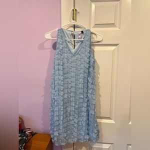 Floral embroidered baby blue dress (Franchesca’s, S)